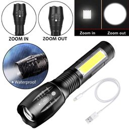 UP New Waterproof 5 Mode Zoomable Long Range CREE XML T6 linterna Torch, 4000 lumens, 18650 Battery Flashlight Torch image 4
