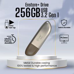 EVM EnStore+ 256GB Metal USB 3.2 Pendrive - High Speed up to 100MB/s Read & 30MB/s Write Speeds - Durable Metal Casing - Ideal for Fast Data Transfer & Storage Solution - (EVMPD3.2/256GB) image 2