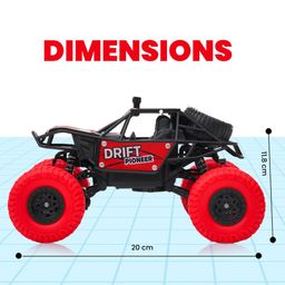 Gooyo GY-45 Rechargeable RC 4x4 Off-Road Rock Crawler with Spray Feature Toy | Best Gift for Kids | Smooth & Safe |Red| Power Source: Lithium Battery in Car (Included) | High Speed Monster RC Car image 5