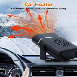 brainle 2 in 1 Car Heater 150W 12V DC Portable Heater with 360° Free Rotary Adjustment, Plugs into Cigarette Lighter, Quick Heating Defrost and Defogger Fan, Ideal for Winter Driving image 2