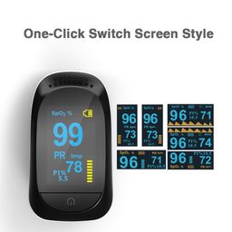 vaku luxos Vaku Luxos® Professional Fingertips Pulse Oximeter with Perfusion Index Digital and Alarm, Beep and Plethysmograph, SpO2 Tracker - Battery and Lanyard Included (Black) image 2