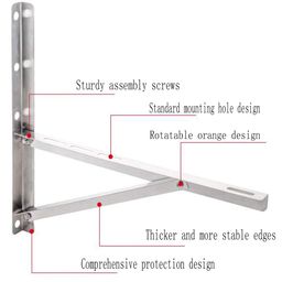 wanlian Used for Mini Split Type Heavy-Duty Non-Rusting air Conditioner mounting Bracket, Foldable Wall-Mounted air Conditioner Bracket image 3