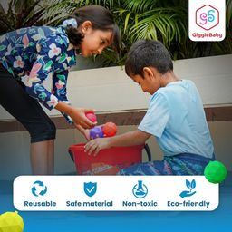 GiggleBaby Reusable Polygon Shaped Splashy Fun Water Balloons Perfect for Pool Parties, Beaches and While Swimming - Pool Beach Garden Toy - Environment Friendly Pack of 8 image 3