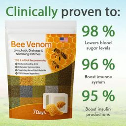 New Bee Venom Patches Stress Relief Detox Patch Solution (1 BOX x 10 Patches) image 2