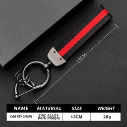 keyzone Fabric Striped Keychain Keyring Keyholder for Car Keys, Unisex image 4