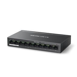 Mercusys MS110P 10-Port 10/100Mbps Desktop Switch with 8-Port PoE+ Network Hub|Works with IEEE 802.3af/at Compliant PDs|PoE Auto Recovery | Plug and Play| Durable Metal Casing image 2