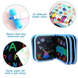 FunBlast Erasable Doodle Slate Painting Kit for Kids With Wet Wipes & Colors, Drawing Book, Colouring Slate (Color and Design May Vary) image 5