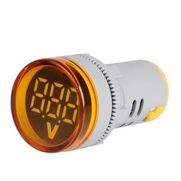 generic SP Electron (Set of 3) AC 60-500V LED Voltage Meter Indicator Signal Light Digital Display Voltage Meter Indicator Round Lamp Tester (Red, yellow, Blue) image 2