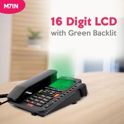 Beetel M71N Caller ID Landline,DTMF/FSK Compatible, 16 Digit LCD, Two Way Speaker phone, Music On Hold, In-use LED, 8 One Touch Memories, 30 Incoming/15 Outgoing calls Memory, 16 Ring Melodies (Black) image 3