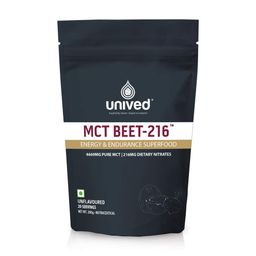 Unived MCT Beet-216 | Energy & Endurance Superfood | Pure MCT 4.6g 70/30 C8:C10 & 216mg Dietary Nitrates | Vegan & Keto Friendly | 200g image 1