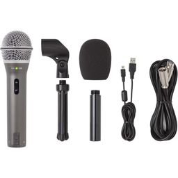 Samson Q2U USB/XLR Dynamic Handheld Microphone Recording and Podcasting Pack (Includes Mic Clip, Desktop Stand, Windscreen and Cables) (Unidirectional, Black) image 1