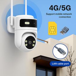 Maizic Smarthome Supercam Syno 4G/5G Sim Based CCTV Camera 5 MP + 5 MP Full HD Home Security Smart Camera, 360 Degree Coverage, Night Vision, Two-Way Audio, Mobile App, Cloud & SD Card Recording image 2
