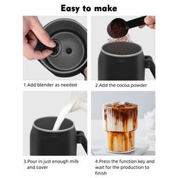F FABOBJECTS® Electric Mi FrCooker for Frothing 4-in-1 Mi Steamer with Rotatable Handle Foam Maker for CoffeeLatteCappuccino image 3
