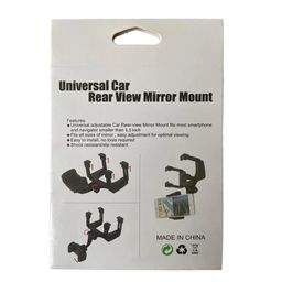 RPC99 Car Rearview Mirror Phone Mount, Universal Smartphone Holder, GPS Navigation Display Stand, Black image 5