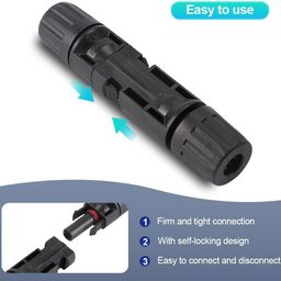 ABONIX Solar MC4 Connectors for Solar Panel Cable, 6 Male/Female Pairs – Reliable, Waterproof & Easy-Install Connector Kit for Secure PV System Wiring image 4