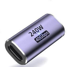ETZIN USB C Coupler USB C Female to Female Adapter with PD 240W 40 Gbps 8K 60hz Video Compatible for Thunderbolt 4/3, MacBook Pro/Air, USB-C HUB and More Type C Devices-EPL-1079TC. image 1
