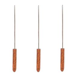 TrustBasket Premium Stainless Steel Skewers for Grilling (Set of 3)– Heavy Duty Kabab Skewer Set, Perfect Barbeque Skewers and Barbecue Sticks for Skewer Grill – Rustproof and Reusable image 1