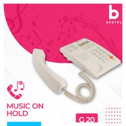 Beetel Newly Launched G20,TEC Certified,Caller ID LCD Display,Ringer LED,DTMF/FSK Compatible,Adjustable Handset/Ringer Volume,Music on Hold,Wall Mountable,3 Level LCD Contrast,Alarm(G20-Warm Grey) image 3