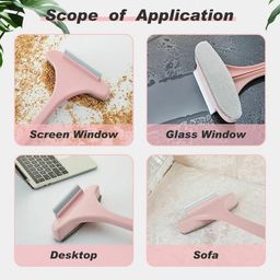 RECLUSE Multifunctional Screen Brush 2 in 1 Mesh Cleaning Brush & Wiper with Extended Handle,Window Net Cleaner Double-Sided Window Cleaner Brush Wet and Dry Glass Cleaning Brush (Pack of 1) image 5