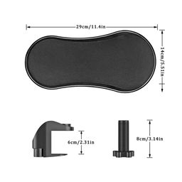 x-bltu Computer Adjustable Arm Rest Support Bracket,Ergonomic Mouse Arm Elbow Rest Pad，Support for Keyboard Armrest Extender Rotating Mouse Pad Holder for Table, Office, Chair, Desk (Black) image 4