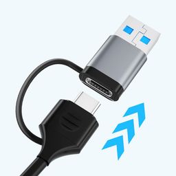 suckoo 5 in 1 USB3.0 TYPEC to 1USB3.0+2USB2.0+SDTF Card Reader Hub image 2