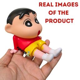Funfob Shinchan Action Figure Height-12cm PVC Multicolour Shinchan Mobile Holder | No Box | Shinchan Holder Red image 3