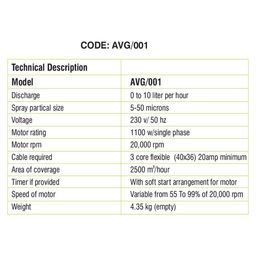Aspee Avenger Ulv Cold Fogger 4L image 2