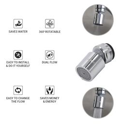 ECO365 Rotatable(360°)Swivel Dual Flow X22 Chrome Finish Aerator(Pack Of 1)|Fits In Both Inner(24Mm)&Outer(22Mm)Threaded Taps|Jet&Eco Flow For Maximum Water Saving,Standard image 5