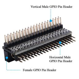 GeeekPi Micro Connectors Raspberry Pi 40-pin GPIO 1 to 2 Expansion Board 2 x 20-pin Strip Dual Male Header Double Row Straight GPIO Connector Pin Header Compatible with Raspberry Pi(2Pack) image 3