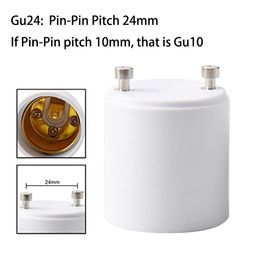 E-Simpo GU24 to E26 E27 Adapter 2-Pack High Temperature Resistant Up to 200℃ Fire Resistant Converts GU24 Pin Base Fixture to E26 E27 Standard Screw-in Socket(Gu24 to E26/E27) image 3