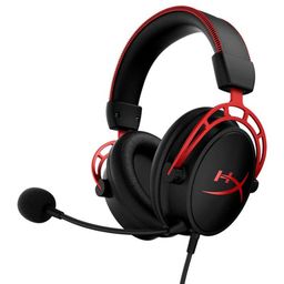 HyperX Cloud Alpha Over Ear Wired Headphones with Mic (Red) image 1