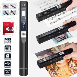 Microware Portable Handheld Wand Wireless iScan Document & Images Scanner A4 Size 900DPI JPG/PDF Format LCD Display for Business Reciepts Books etc. image 3