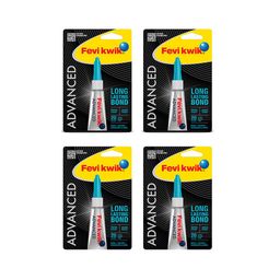 Fevikwik Advanced 3 GM | Instant glue for repair | Water-proof glue| Shock proof | Long lasting bonds | Extra strong adhesive (Pack of 4) image 1