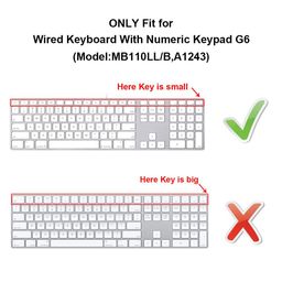 HRH for iMac G6 MB110LL/B MB110LL/A A1243 Keyboard with Numeric Keypad NumberPad Print: Pro CC Functional Shortcuts Hot Keys Design Silicone Keyboard Skin Cover [US/EU Layout] image 3