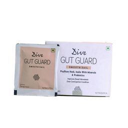 Dive Gut Guard – Smooth Sail | Constipation Relief & Bowel Movement Support | Pre & Probiotic with Psyllium Husk, Inulin, Zinc & Magnesium | Lime Flavour | 15 Sachets image 1