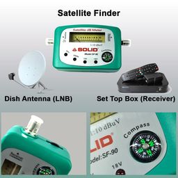 gilhot Analog DB SF-90 Multi-Functional Professional Satellite Meter with an Adjustable Button and Compass for TV DTH and Antenna Signal Finder image 2
