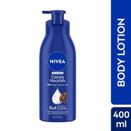 NIVEA Cocoa Nourish 400ml Body Lotion with Deep Moisture Serum| 48 H Moisturization | With Cocoa Butter & Coconut Oil | Non Greasy & Healthy Looking Skin |For Very Dry Skin image 2