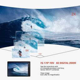 SJCAM SJ8 Pro 12 MP 4K 60fps 2.33" 30M Waterproof IPS Touch Screen Action Camera with 8X Digital Zoom | Gyro Stabilization | Dual Stereo Microphones | Dual Screen | JPEG/RAW Image Format (Black) image 4