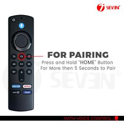 7 seven 7SEVEN® Compatible with FireTv Stick Remote of Original Model L5b83G S3L46N 3rd Generation Fire Stick 4K Device with Voice Command Control Only - Follow Pairing & Troubleshoot Steps to Enable Alexa image 2