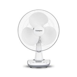 Crompton Wave Star 400MM High Speed Table Fan | High Air Delivery| Smooth Oscillation |2 Year Warranty | Cool Grey image 1