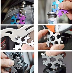 Drumstone (𝐋𝐢𝐦𝐢𝐭𝐞𝐝 𝐓𝐨𝐝𝐚𝐲) 18-in-1 Multifunctional Snowflake Multi-Tool, Perfect for Camping, Cycling Versatile Design for Quick Fixes Multi-Tool Adventures 𝟏𝟓 𝐘𝐄𝐀𝐑𝐒 𝐖𝐀𝐑𝐑𝐀𝐍𝐓𝐘 image 4