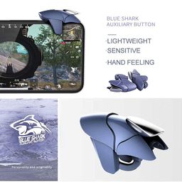 lyxmad Pub-G Mobile Gaming Trigger Fire and Aim Button Game Shooter, Sensitive Shoot for Pub-G| Free FIRE| Call of Duty| BGMI Compatible with All Smartphones -(with Shark)-3 Pair Sleeves image 2
