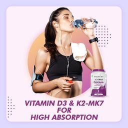 HealthyHey Nutrition Calcium with Magnesium, Vitamin D3 & Vitamin K2- Mk7 - BoneMax - Bone Health Complex -120 Vegetable Capsules image 3