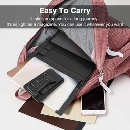 Drumstone ????? ?????? ???? 15 Years WARRANTYPhone Screen Magnifier 2-in-1 Mobile Amplifier with Foldable Stand Holder [Adjustable Angle] ? Portable Split Design for Smartphones ? Black image 3