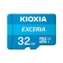 KIOXIA EXCERIA 32GB microSD Memory Card - Class 10, Up to 100 MB/s Read Speed (Blue) image 1