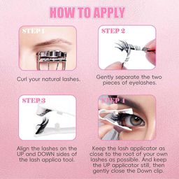 fapiwen Magnetic Eyelashes With Applicator, 1pair Reusable Magnetic Lashes, No Glue Needed Eye Lashes For Women, Magnetic Eyelashes Natural Look, False Eyelashes Easy To Wear & Remove image 2