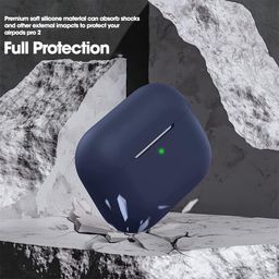 Sounce Airpods Pro 2nd Generation Case Cover 2022, Soft Silicone Skin Cover Shock-Absorbing Protective Case with Keychain for New Apple Airpods Pro Case [Front LED Visible] (Blue) image 5