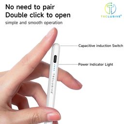 t teclusive Smart Stylus Pen Compatible for Android Tablet Galaxy Realme One Plus/iPhone 16 15 14 13 Smartphone | Pointed Tip Stylus | NO Palm Rejection Remove Tempered Glass for Working image 2