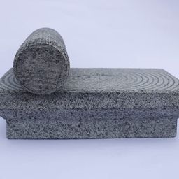 MYNAKSHA Ammikallu or Grindstones Hand Grinder/SIL Batta Large Size(Grey) for Kitchens(11 * 7 in) spl image 2