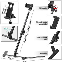 BROLAVIYA Overhead Video Mobile Metal desktop Stand with 1/4" Male Adaptor for Camera,Gopro and Mobile Bracket for online teaching,Video,Desktop,Bedroom, Office image 4